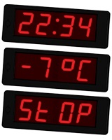 Часы накладные с  датчиком температуры и индикации кнопки STOP - Автобусные решения ИДЕА