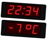 Часы накладные с  датчиком температуры - Автобусные решения ИДЕА